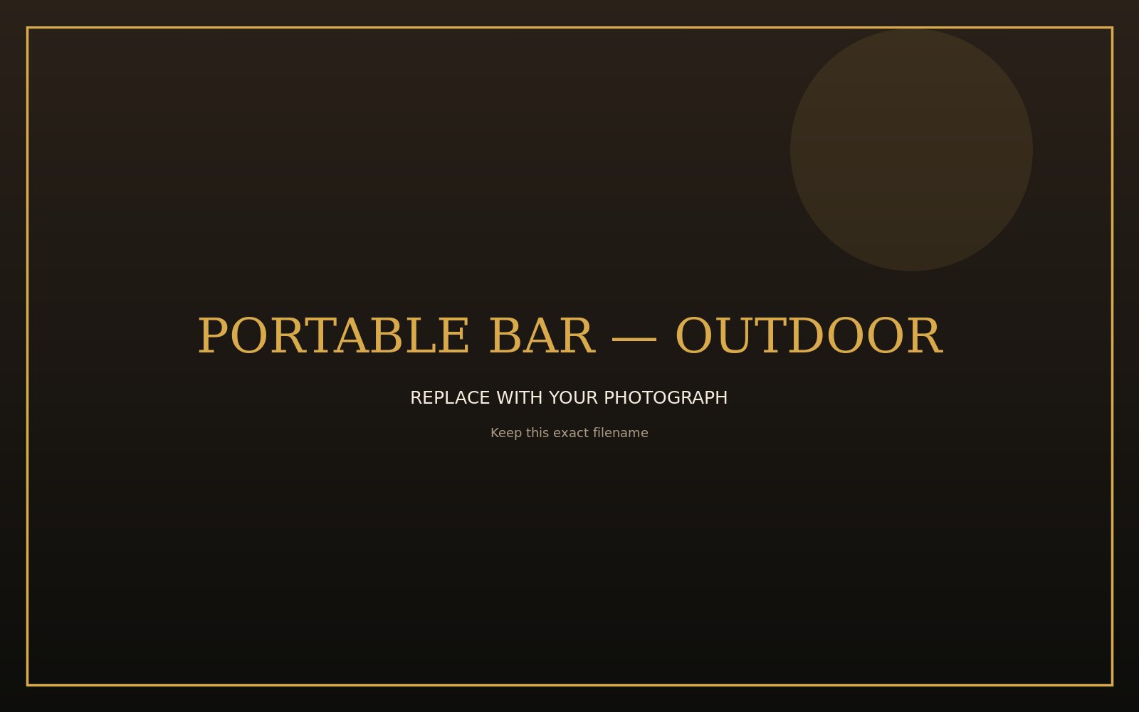 Portable bar at an outdoor event